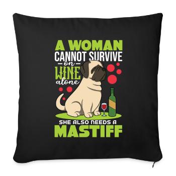 Mastiff - Sofa pillowcase 17,3'' x 17,3'' (45 x 45 cm) - black - Front