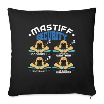 Mastiff - Sofa pillowcase 17,3'' x 17,3'' (45 x 45 cm) - black - Front