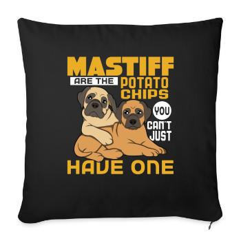 Mastiff - Sofa pillowcase 17,3'' x 17,3'' (45 x 45 cm) - black - Front