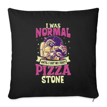 Pizza Stone - Pizza Baker - Sofa pillowcase 17,3'' x 17,3'' (45 x 45 cm) - black - Front