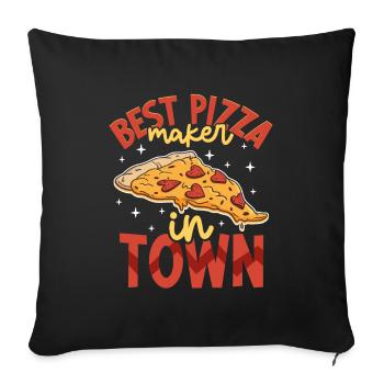 Best pizza baker of the Stast- Pizza Baker - Sofa pillowcase 17,3'' x 17,3'' (45 x 45 cm) - black - Front