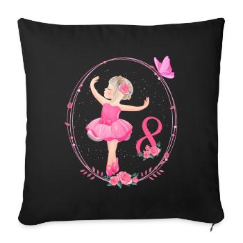 8th Birthday Ballerina in Tutu Girl Ballet 8 - Sofa pillowcase 17,3'' x 17,3'' (45 x 45 cm) - black - Front