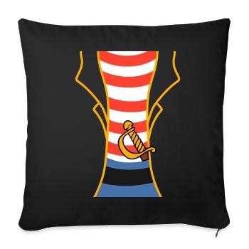 Lumberjack Costume - Sofa pillowcase 17,3'' x 17,3'' (45 x 45 cm) - black - Front