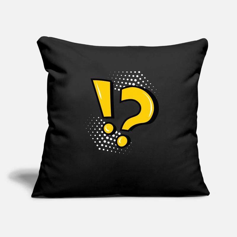 exclamation mark question mark punctuation mark Sofa pillowcase 17,3'' x 17,3'' (45 x 45 cm)