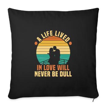 Valentine's Day Gifts Lovers and Couples Designs - Sofa pillowcase 17,3'' x 17,3'' (45 x 45 cm) - black - Front