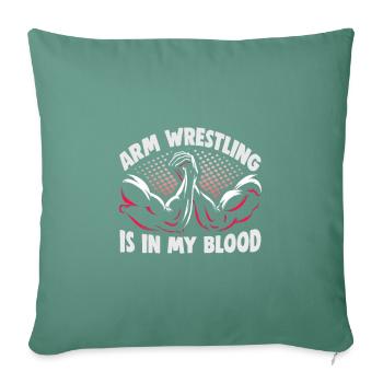 Arm Wrestler Design Armdrücken Arm Wrestling - Housse de coussin décorative 45 x 45 cm - vert sapin - Devant