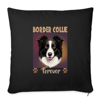 Dog Saying Border Collie Design - Housse de coussin décorative 45 x 45 cm - noir - Devant