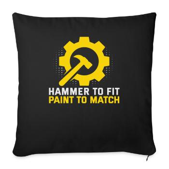 For cutting machine operators, CNC lathes and milling cutters - Sofa pillowcase 17,3'' x 17,3'' (45 x 45 cm) - black - Front