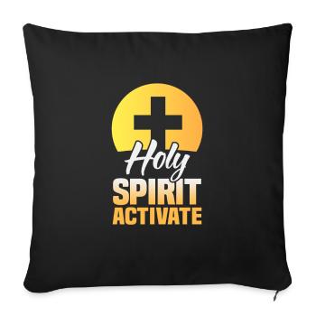 Christian Quotes Designs for Believing Christians - Sofa pillowcase 17,3'' x 17,3'' (45 x 45 cm) - black - Front