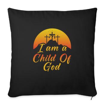 Christian Quotes Designs for Believing Christians - Sofa pillowcase 17,3'' x 17,3'' (45 x 45 cm) - black - Front