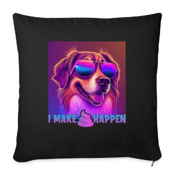Dogs Australian Shepherd Dog Lovers Aussie - Sofa pillowcase 17,3'' x 17,3'' (45 x 45 cm) - black - Front