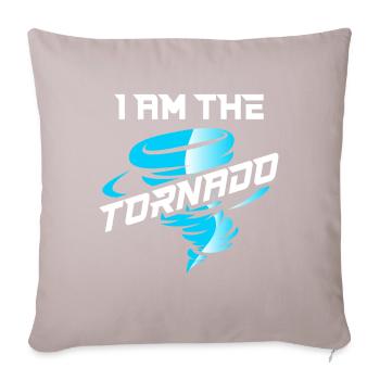 Je suis l’ouragan Tornado - Housse de coussin décorative 45 x 45 cm - taupe clair - Devant
