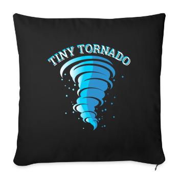 Tiny Tornado Hurricane - Sofa pillowcase 17,3'' x 17,3'' (45 x 45 cm) - black - Front