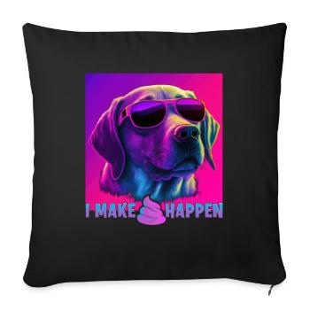 Hunde Spruch Labrador Retriever Design für - Sofakissenbezug 45 x 45 cm - Schwarz - Vorne