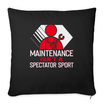 For cutting machine operators CNC lathe operators and milling cutters - Sofa pillowcase 17,3'' x 17,3'' (45 x 45 cm) - black - Front