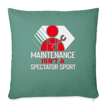 For cutting machine operators CNC lathe operators and milling cutters - Sofa pillowcase 17,3'' x 17,3'' (45 x 45 cm) - cypress green - Front