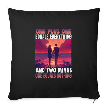 Valentine's Day Gifts Lovers and Couples Designs - Sofa pillowcase 17,3'' x 17,3'' (45 x 45 cm) - black - Front