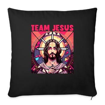 Christian Quotes Designs for Believing Christians - Sofa pillowcase 17,3'' x 17,3'' (45 x 45 cm) - black - Front