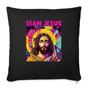 Christian Quotes Designs for Believing Christians - Sofa pillowcase 17,3'' x 17,3'' (45 x 45 cm) - black - Front