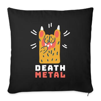 Cat's Paw Death Metal Cute Cute - Sofa pillowcase 17,3'' x 17,3'' (45 x 45 cm) - black - Front
