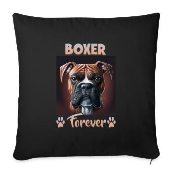Dog Saying Boxer Design for Dog Lovers - Sofa pillowcase 17,3'' x 17,3'' (45 x 45 cm) - black - Front