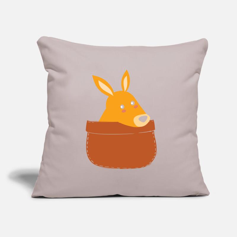 Cute Kangaroo Pouch Kangaroos Sofa pillowcase 17,3'' x 17,3'' (45 x 45 cm)