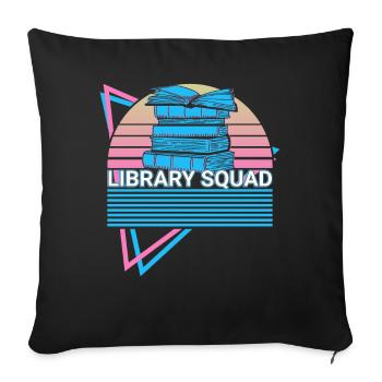 Book reader Bookworm - Sofa pillowcase 17,3'' x 17,3'' (45 x 45 cm) - black - Front