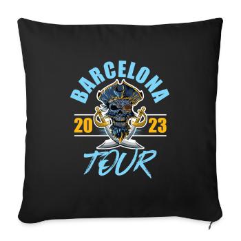 Barcelone 2023 Skeleton - Housse de coussin décorative 45 x 45 cm - noir - Devant