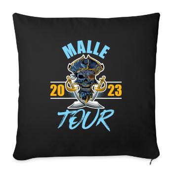 Malle 2023 Skeleton - Sofa pillowcase 17,3'' x 17,3'' (45 x 45 cm) - black - Front