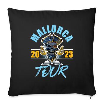 Majorque 2023 Skeleton - Housse de coussin décorative 45 x 45 cm - noir - Devant