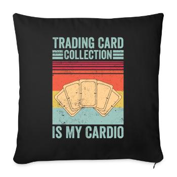 Funny Trading Card Game TCG Retro - Sofa pillowcase 17,3'' x 17,3'' (45 x 45 cm) - black - Front