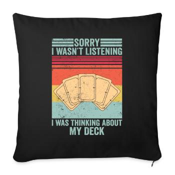 Funny Trading Card Game TCG Retro - Sofa pillowcase 17,3'' x 17,3'' (45 x 45 cm) - black - Front
