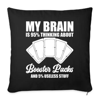 Jeu de cartes à collectionner amusant TCG - Housse de coussin décorative 45 x 45 cm - noir - Devant