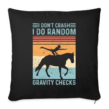 Random Check Gravity Vaulting Retro - Sofa pillowcase 17,3'' x 17,3'' (45 x 45 cm) - black - Front