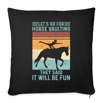 Vous avez dit que nous devrions passer à la voûte. - Housse de coussin décorative 45 x 45 cm - noir - Devant