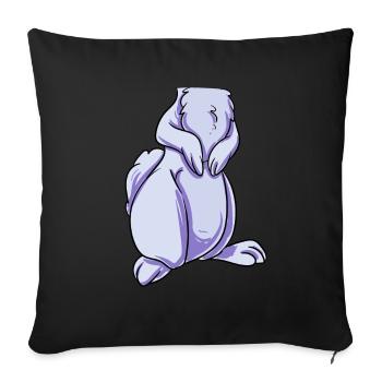 Rabbit Costume - Sofa pillowcase 17,3'' x 17,3'' (45 x 45 cm) - black - Front