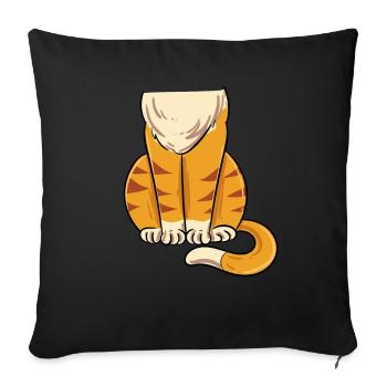 Costume de chat - Housse de coussin décorative 45 x 45 cm - noir - Devant