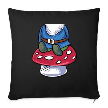 Garden Gnome Costume - Sofa pillowcase 17,3'' x 17,3'' (45 x 45 cm) - black - Front