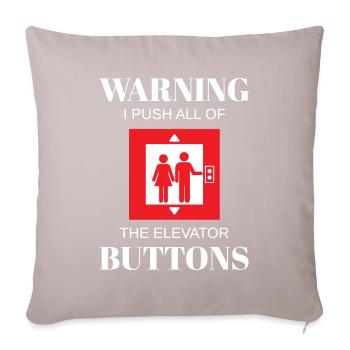 Push The Elevator Buttons Lift Fahrstuhl - Sofa pillowcase 17,3'' x 17,3'' (45 x 45 cm) - light taupe - Front