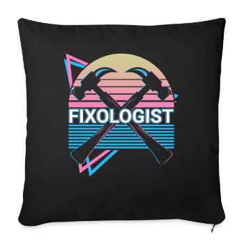 Funny Carpenter Retro Carpentry - Sofa pillowcase 17,3'' x 17,3'' (45 x 45 cm) - black - Front
