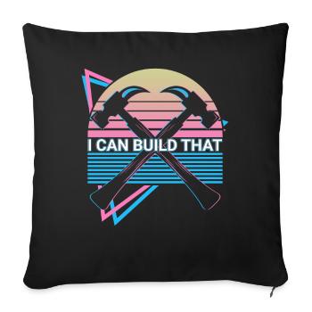 Funny Carpenter Retro Carpentry - Sofa pillowcase 17,3'' x 17,3'' (45 x 45 cm) - black - Front