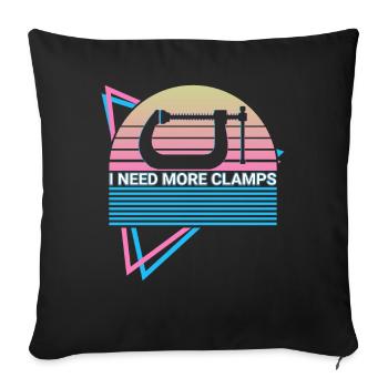 Funny Carpenter Retro Carpentry - Sofa pillowcase 17,3'' x 17,3'' (45 x 45 cm) - black - Front