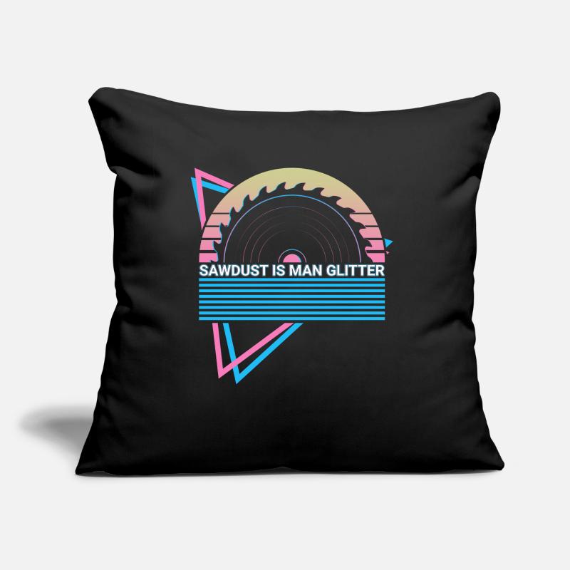 Drôle de charpentier Rétro Menuiserie Housse de coussin décorative 45 x 45 cm