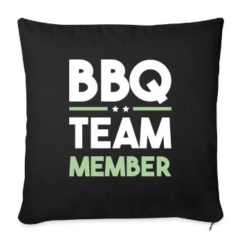 Bbq Team - Sofakissenbezug 45 x 45 cm - Schwarz - Vorne