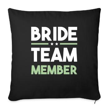 Bride Team - Sofa pillowcase 17,3'' x 17,3'' (45 x 45 cm) - black - Front