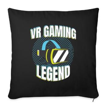 Jeux de légende VR Gaming - Housse de coussin décorative 45 x 45 cm - noir - Devant