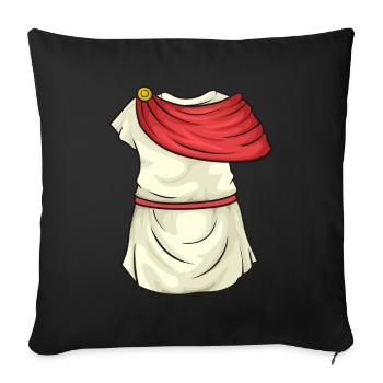 Costume d’histoire de la Rome romaine antique - Housse de coussin décorative 45 x 45 cm - noir - Devant
