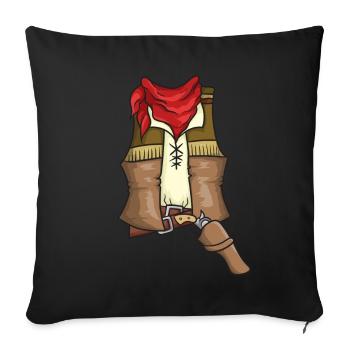 Cowboy Costume - Sofa pillowcase 17,3'' x 17,3'' (45 x 45 cm) - black - Front