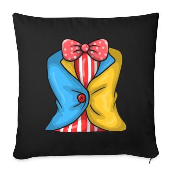 Clown Costume - Housse de coussin décorative 45 x 45 cm - noir - Devant