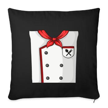 Costume de cuisine - Housse de coussin décorative 45 x 45 cm - noir - Devant